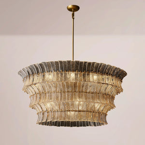 Romaino Smoke Glass Round Chandelier - view 2