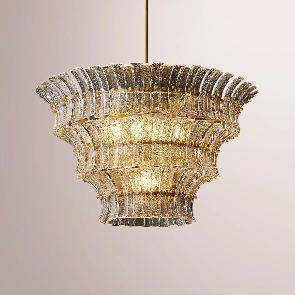 Romaino Smoke Glass Round Chandelier - view 4
