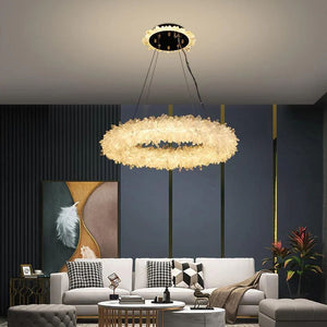 Rosalie Crystal Halo Modern Chandelier