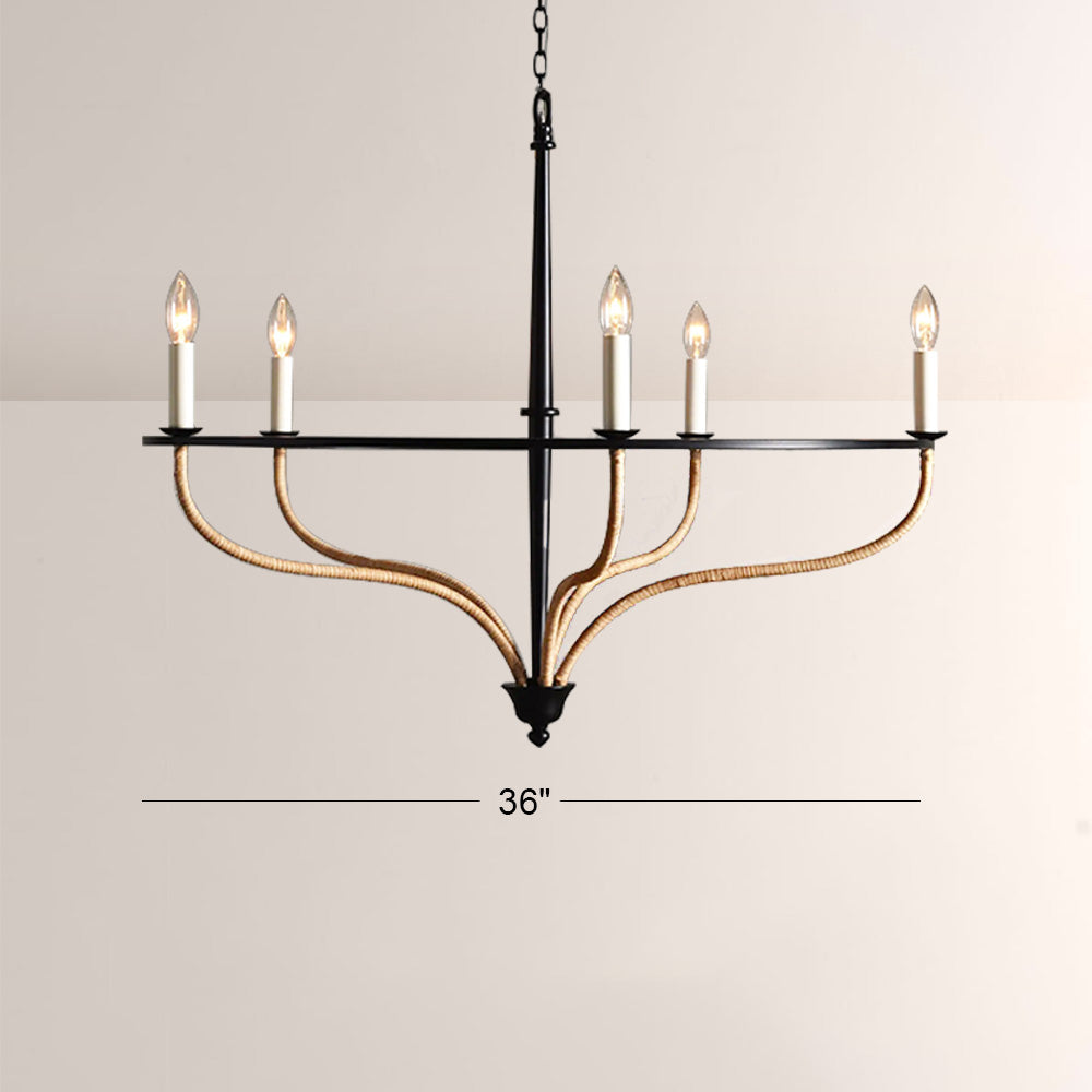 Rosalind Rattan Chandelier - view 7