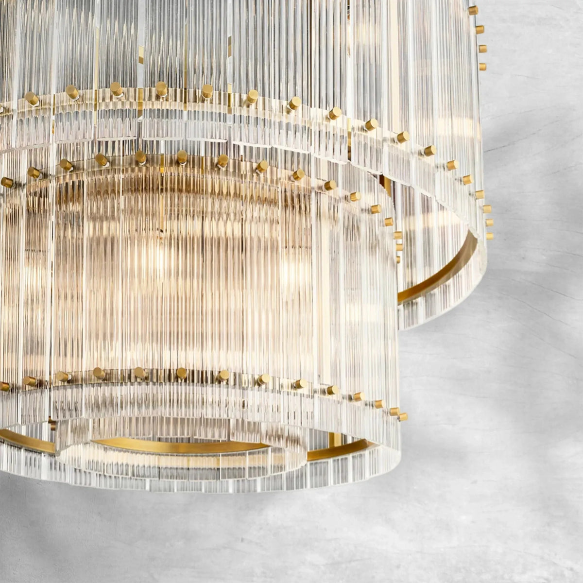 Sienna Marcus 2-Tier Glass Round Chandelier 22", steel two-tier - view 2