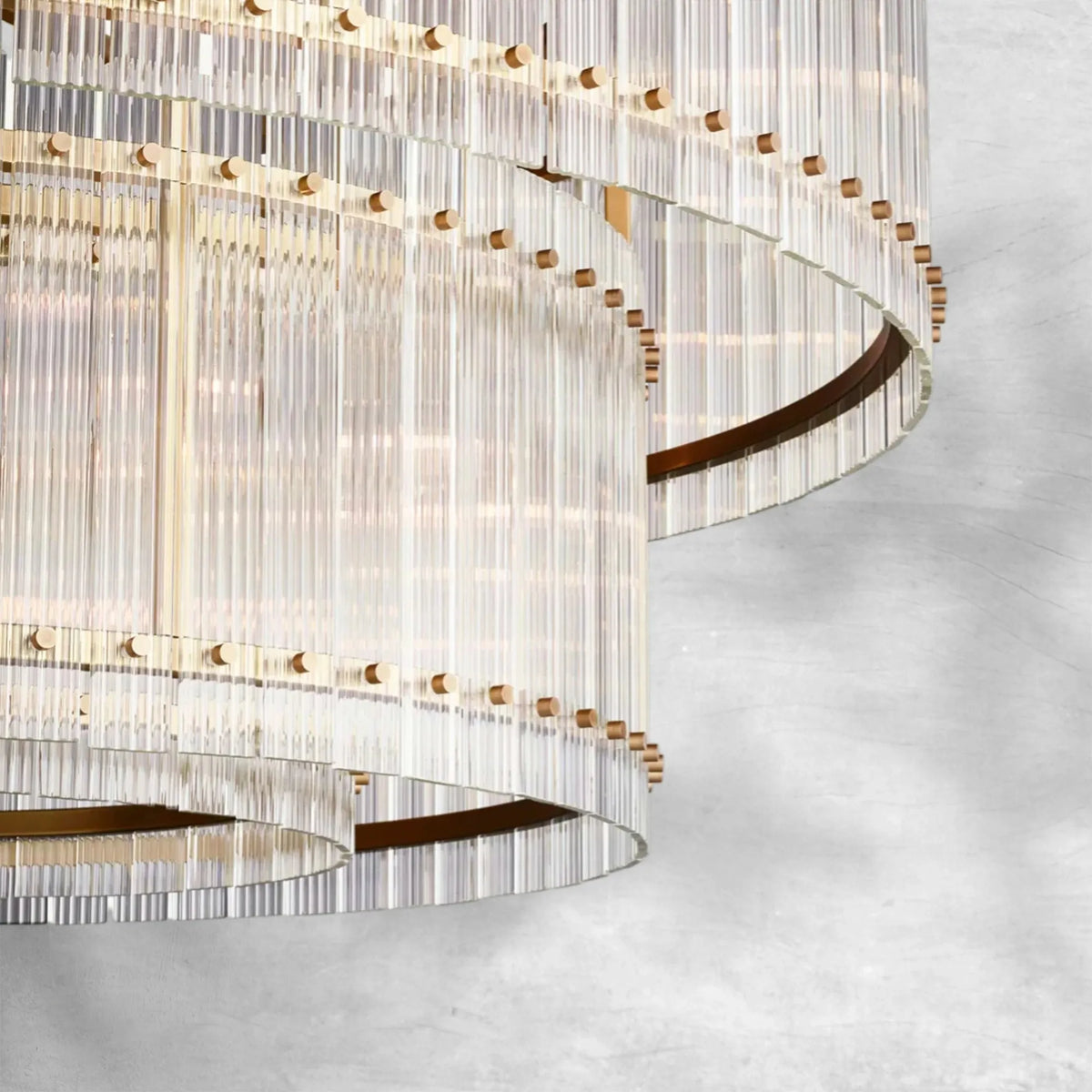 Sienna Marcus 2-Tier Glass Round Chandelier 48", steel two-tier - view 3