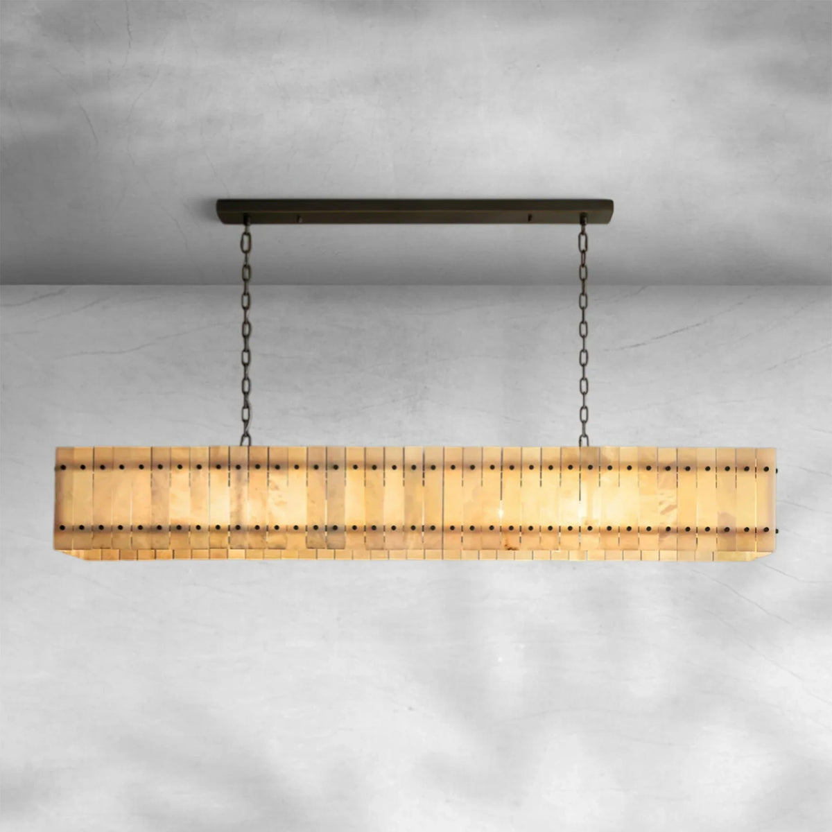 Sienna Marcus Alabaster Linear Chandelier 54''72'' - view 2