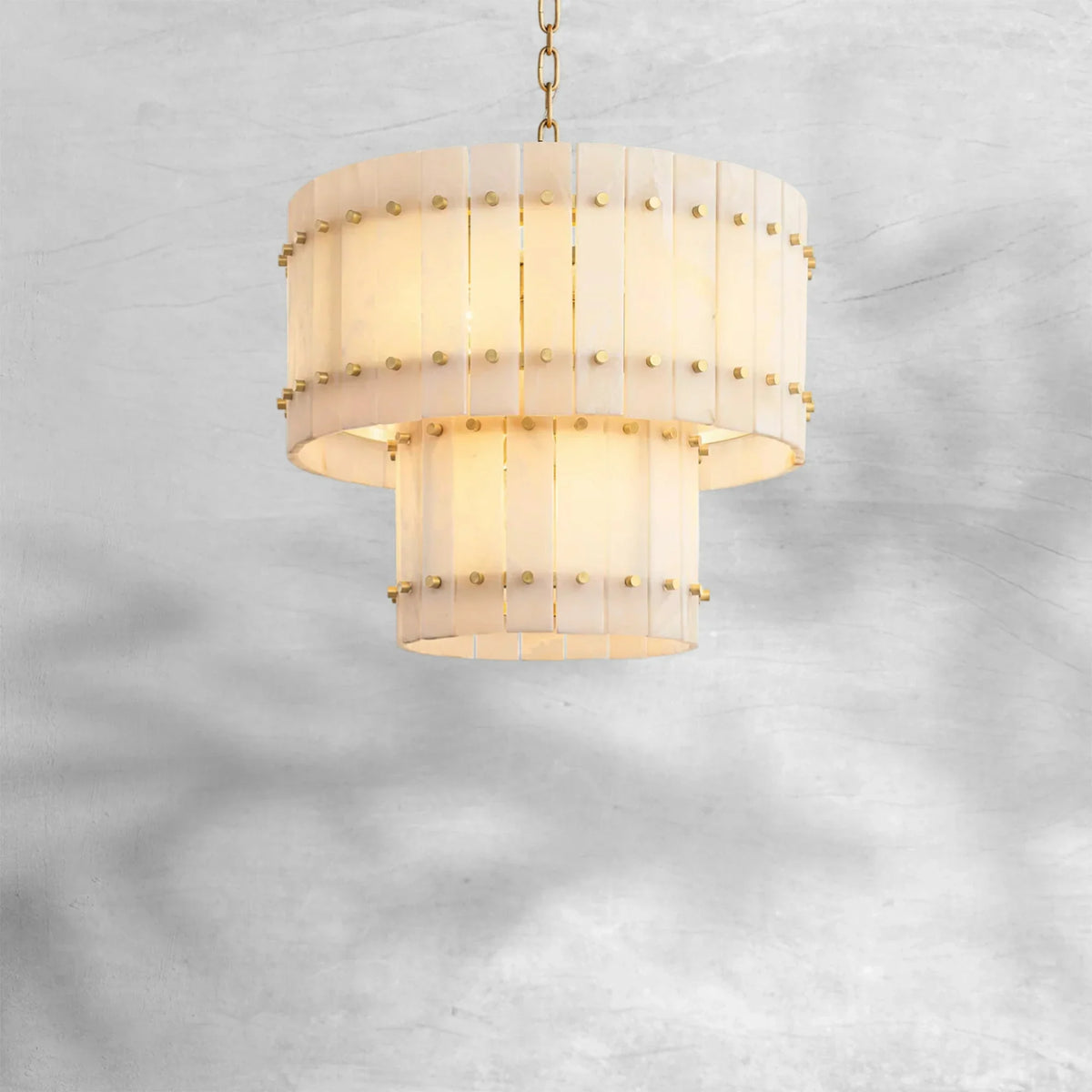 Sienna Marcus Alabaster Round Tiered Chandelier - view 12