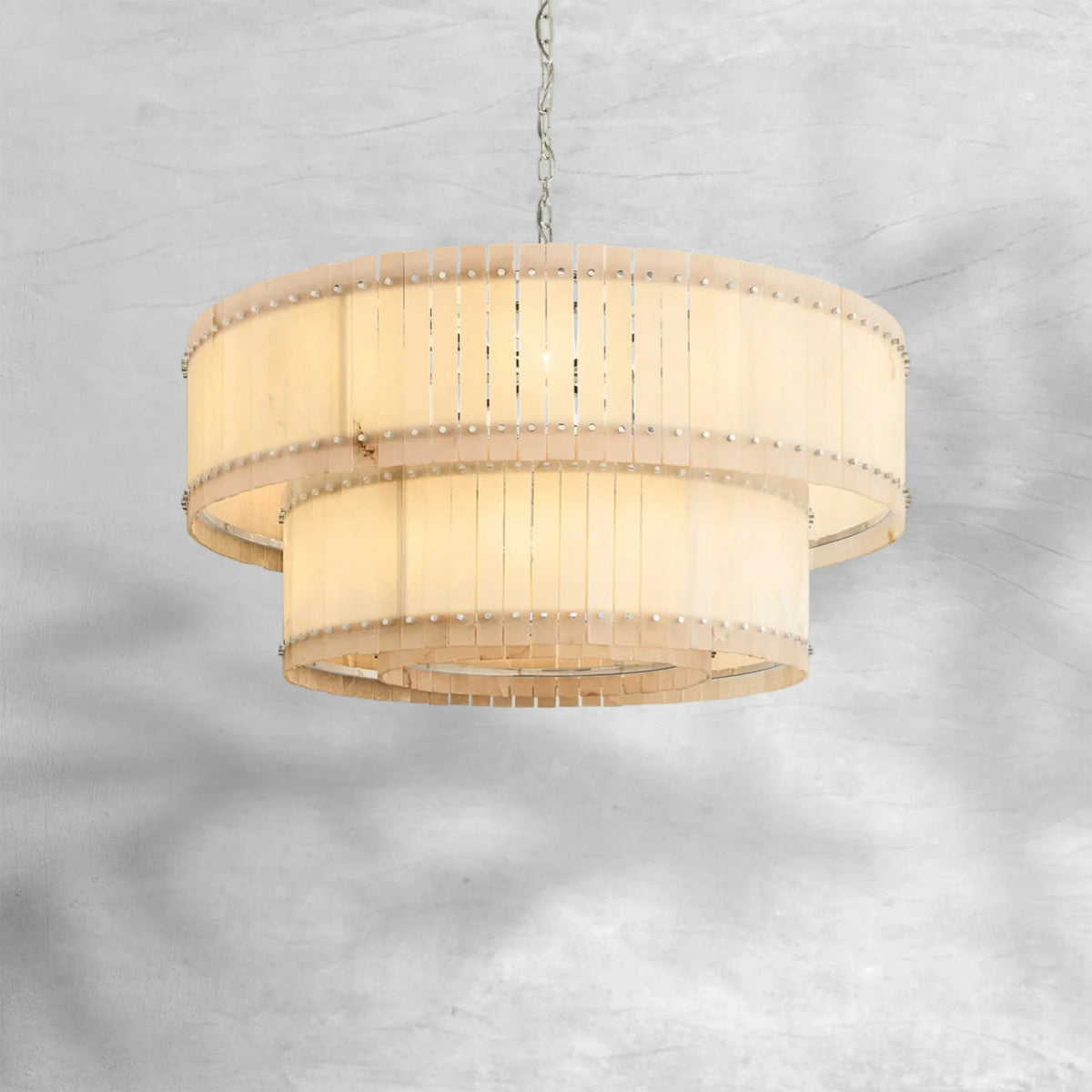 Sienna Marcus Alabaster Round Tiered Chandelier - view 2