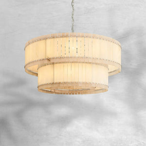 Sienna Marcus Alabaster Round Tiered Chandelier - view 2