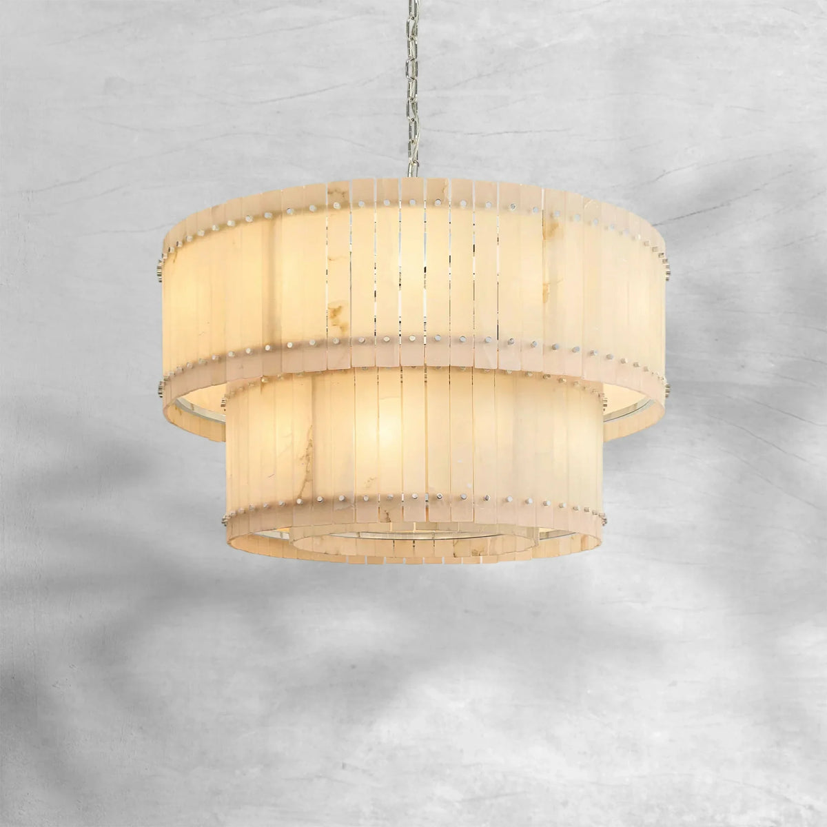 Sienna Marcus Alabaster Round Tiered Chandelier - view 7