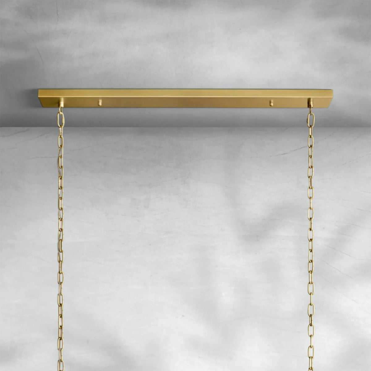 Sienna Marcus Glass Rectangle Chandelier 72", steel rectangular - view 3