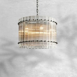 Sienna Marcus Glass Round Chandelier 22", steel - view 2