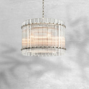Sienna Marcus Glass Round Chandelier 22", steel - view 3