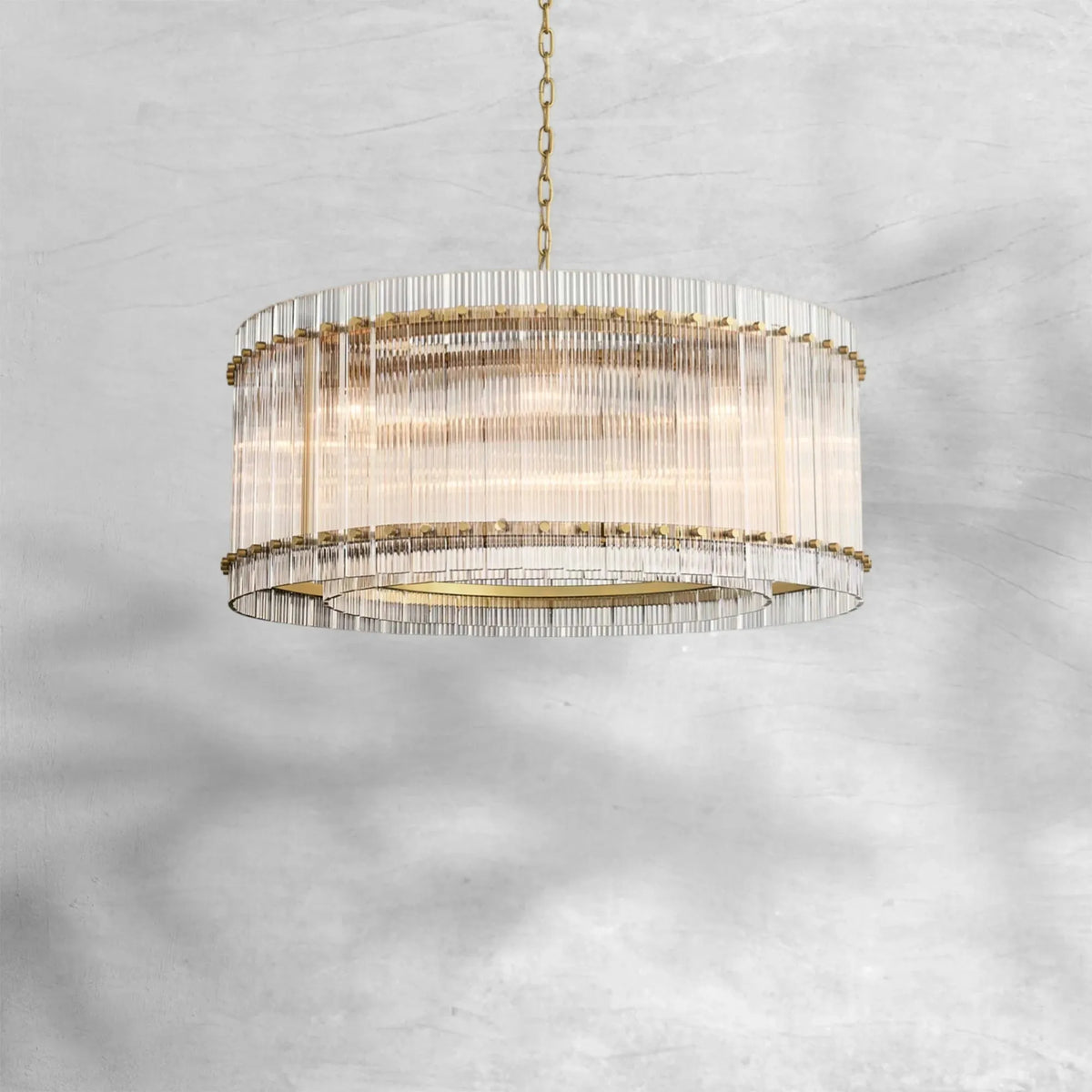 Sienna Marcus Glass Round Chandelier 37", steel - view 2