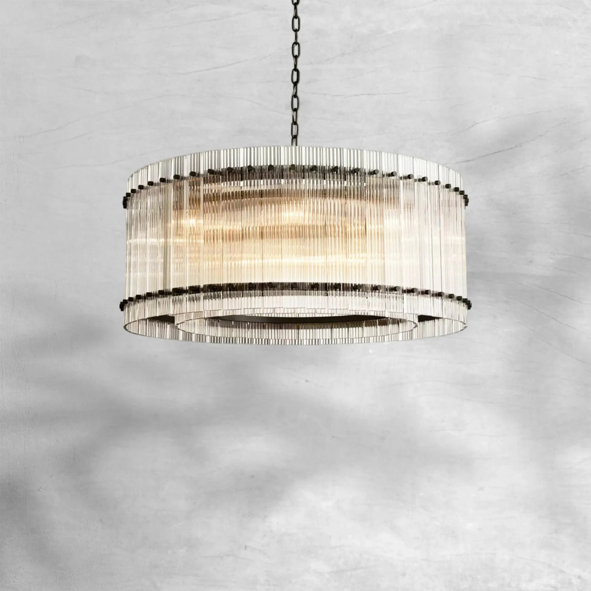 Sienna Marcus Glass Round Chandelier 37", steel - view 3