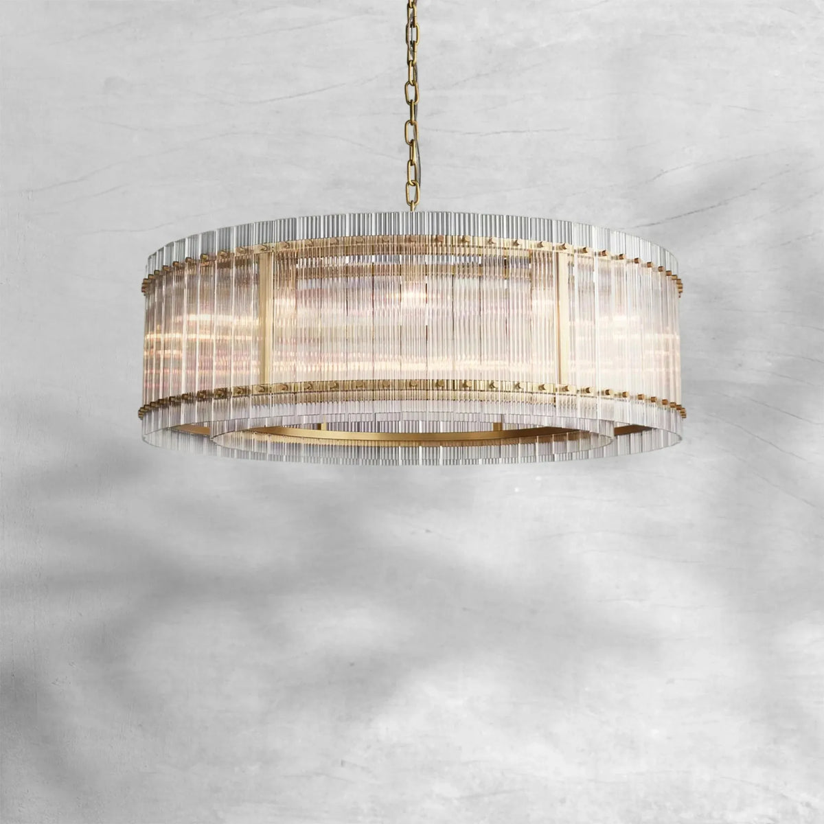 Sienna Marcus Glass Round Chandelier 48", steel