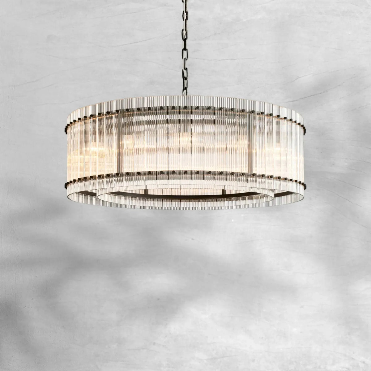 Sienna Marcus Glass Round Chandelier 48", steel - view 2