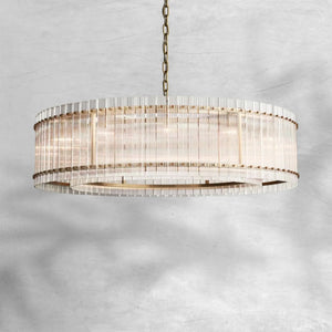 Sienna Marcus Glass Round Chandelier 60", steel