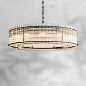 Sienna Marcus Glass Round Chandelier 60", steel - view 3