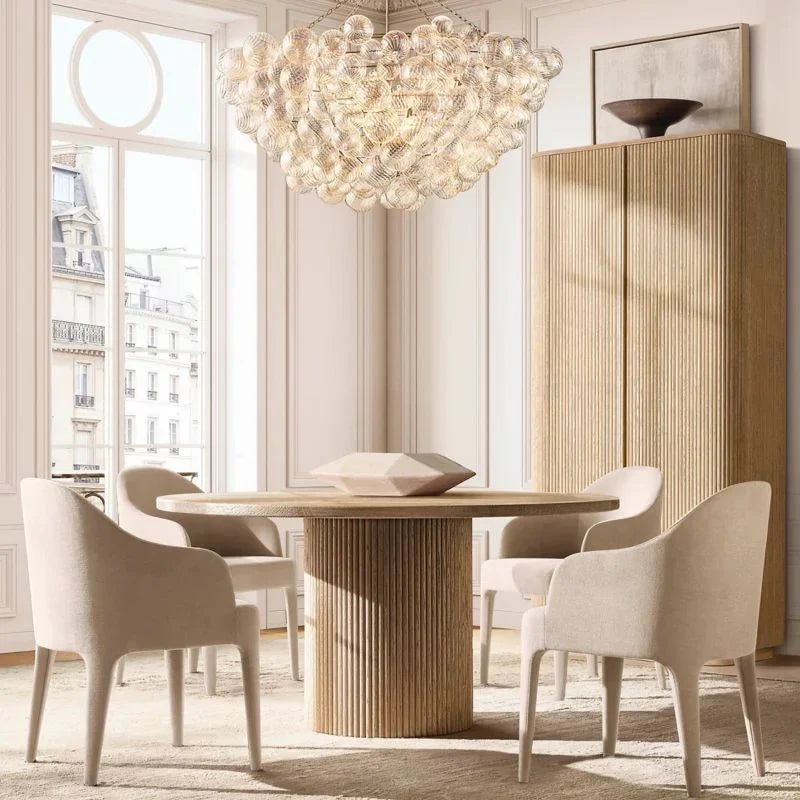 Tammy Round Glass Ball Chandelier 66" - view 4