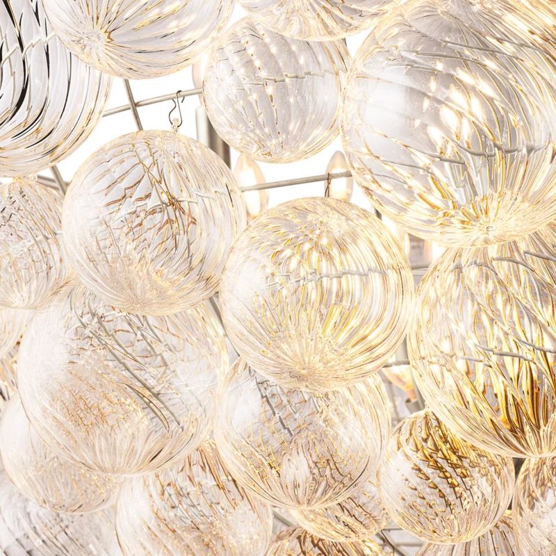 Tammy Round Glass Ball Chandelier 66" - view 5