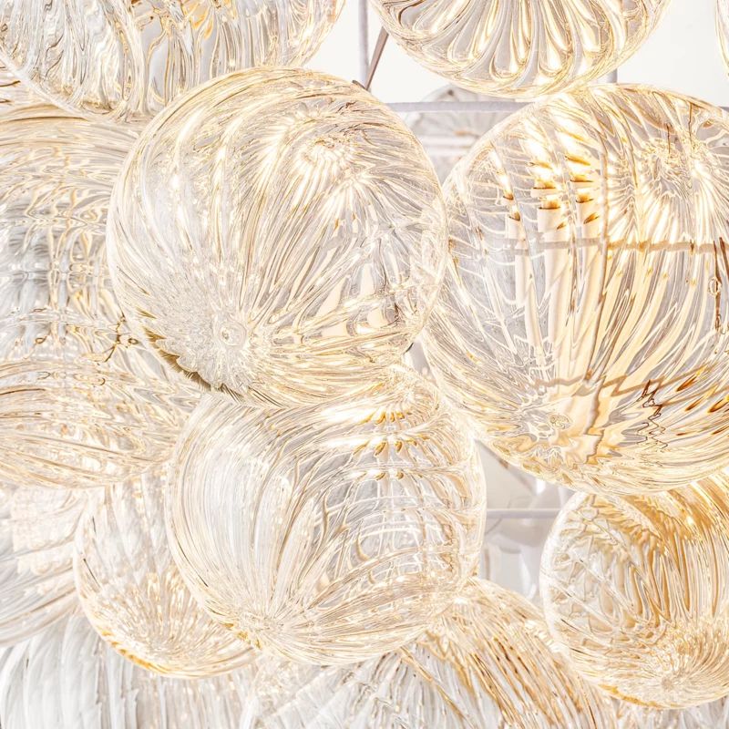 Tammy Round Glass Ball Chandelier 66" - view 7