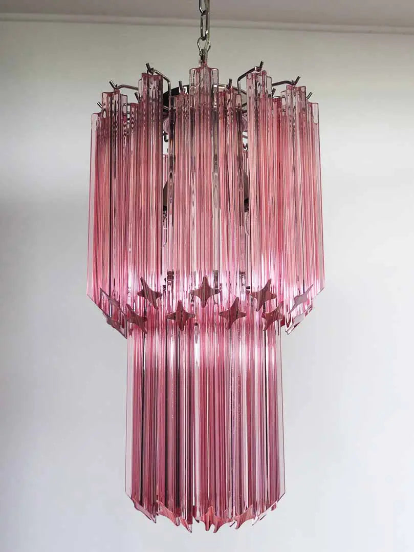 Virelia Faceted Prism Chandelier 46 Prisms - Pink - view 2