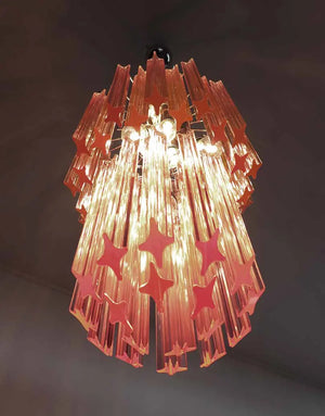 Virelia Faceted Prism Chandelier 46 Prisms - Pink - view 4