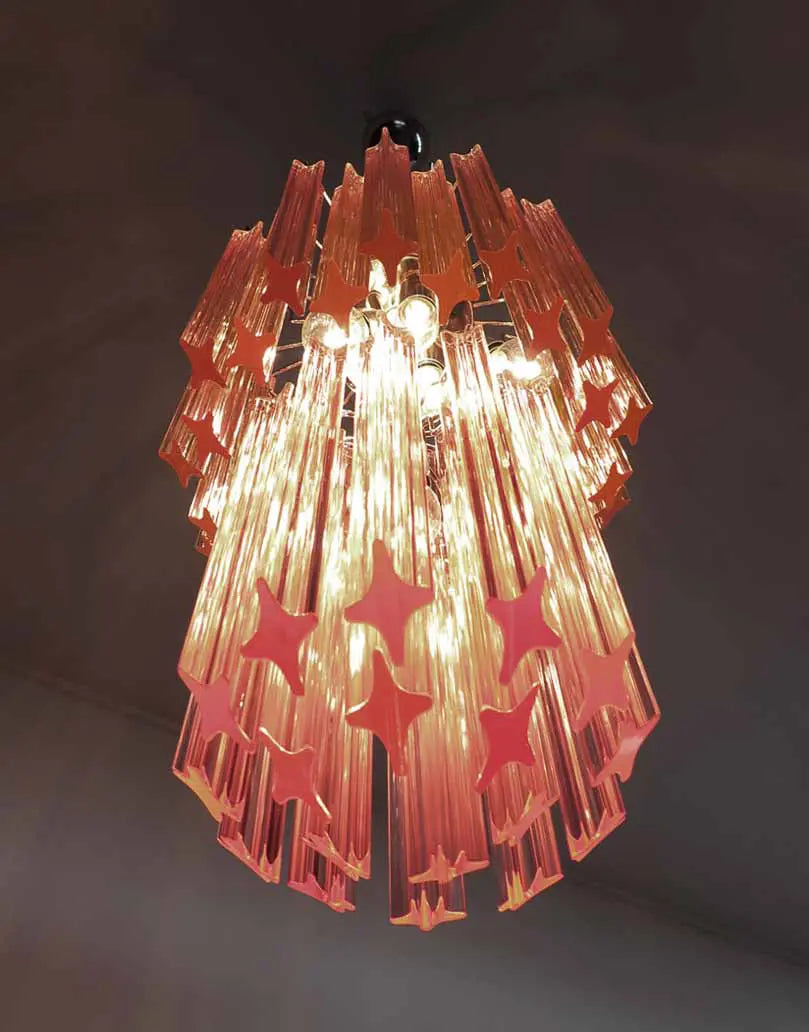 Virelia Faceted Prism Chandelier 46 Prisms - Pink - view 4