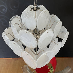 Virelia Glass Disc Chandelier 36 White Discs - view 11