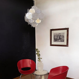 Virelia Glass Disc Chandelier 36 White Discs - view 13