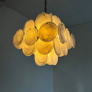 Virelia Glass Disc Chandelier 36 White Discs - view 16