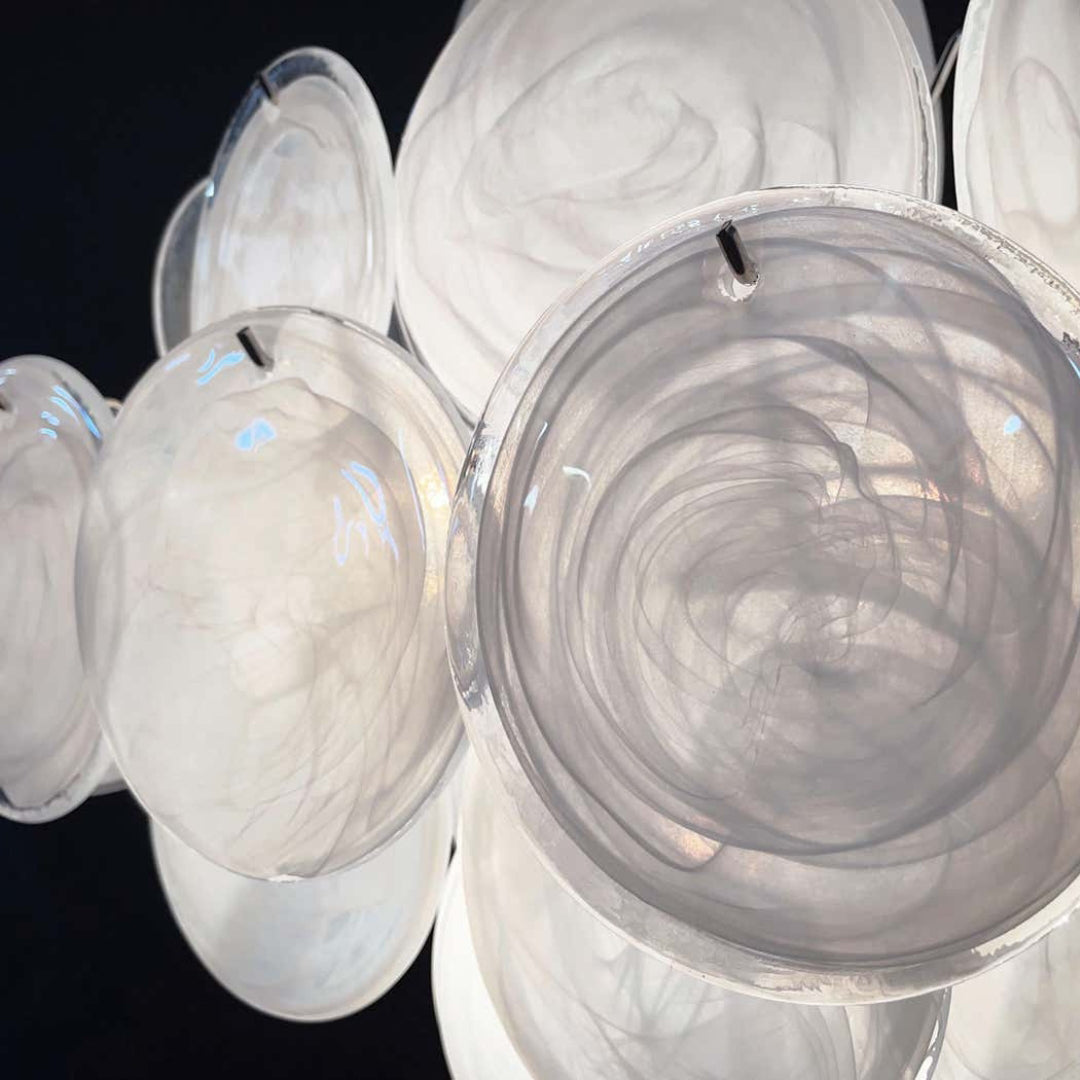 Virelia Glass Disc Chandelier 36 White Discs - view 23