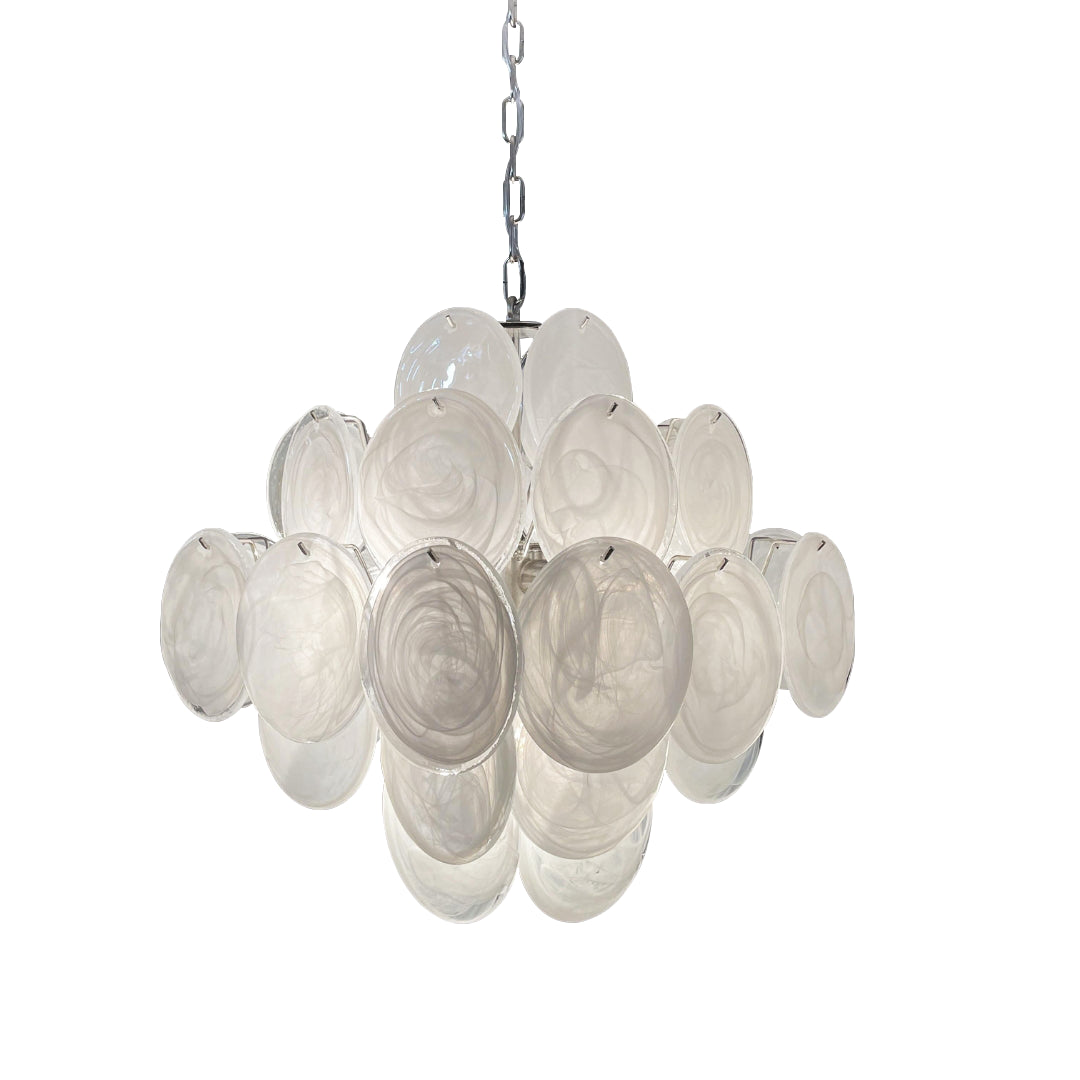 Virelia Glass Disc Chandelier 36 White Discs - view 26