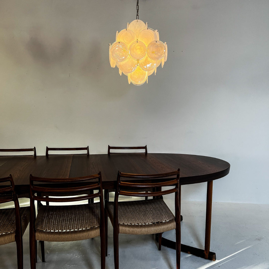 Virelia Glass Disc Chandelier 36 White Discs - view 4