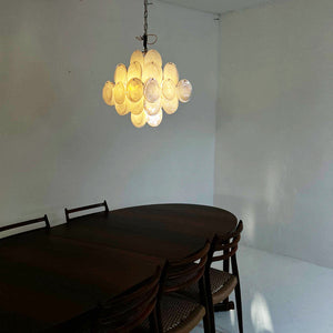 Virelia Glass Disc Chandelier 36 White Discs - view 8