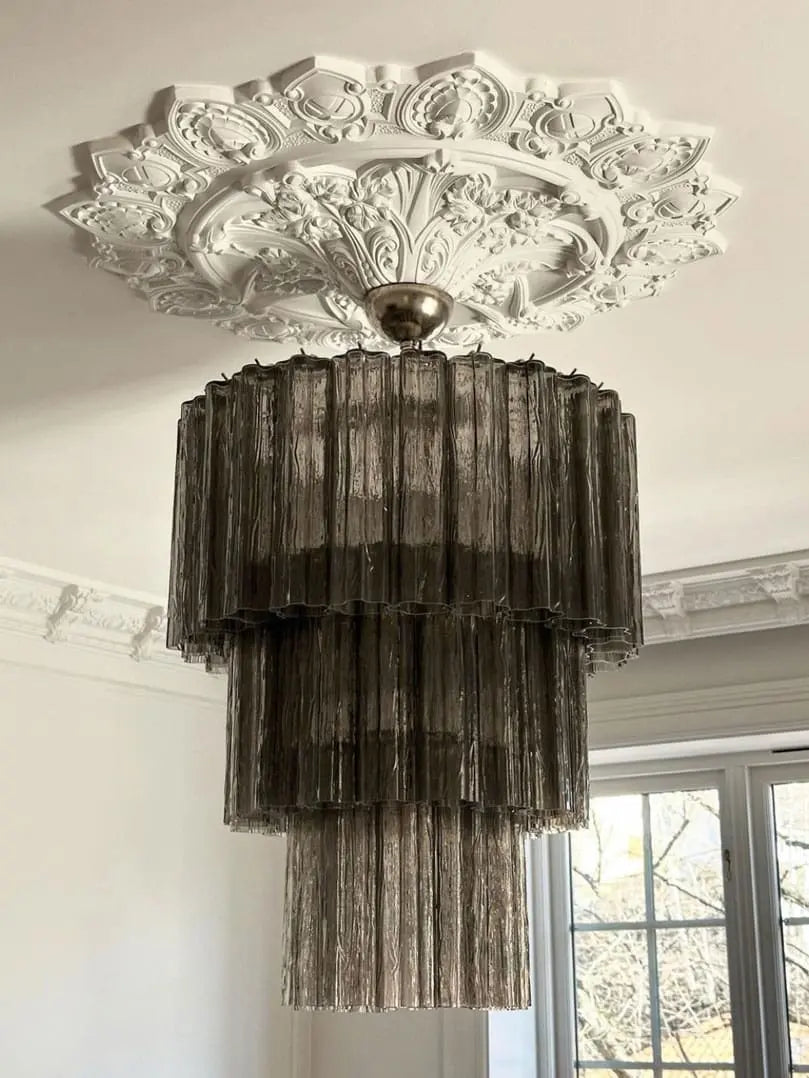 Virelia Glass Tube Chandelier 52 Tubes - Smoked - view 2