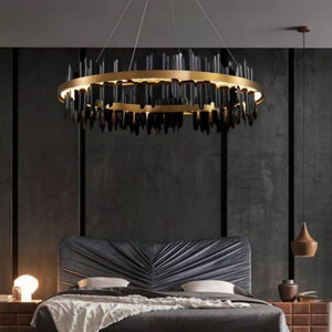Wave Modern Sculpture Round Chandelier - view 2