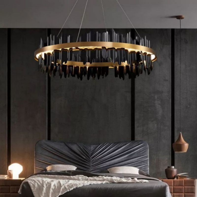 Wave Modern Sculpture Round Chandelier - view 2