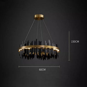 Wave Modern Sculpture Round Chandelier - view 3