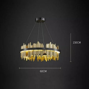 Wave Modern Sculpture Round Chandelier - view 4