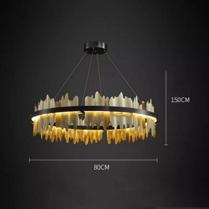 Wave Modern Sculpture Round Chandelier - view 6