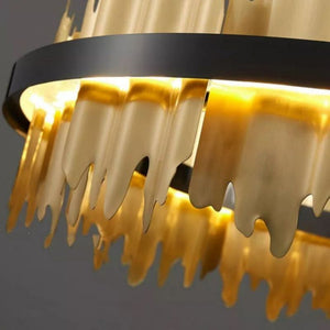 Wave Modern Sculpture Round Chandelier - view 8