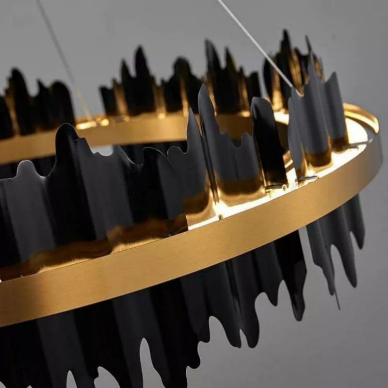 Wave Modern Sculpture Round Chandelier - view 9