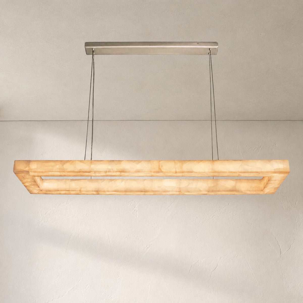 Riora Rectangular Calcite Chandelier 54"72"