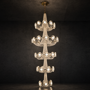 Rococo Dream Modern Sculptural Ring Chandelier - main