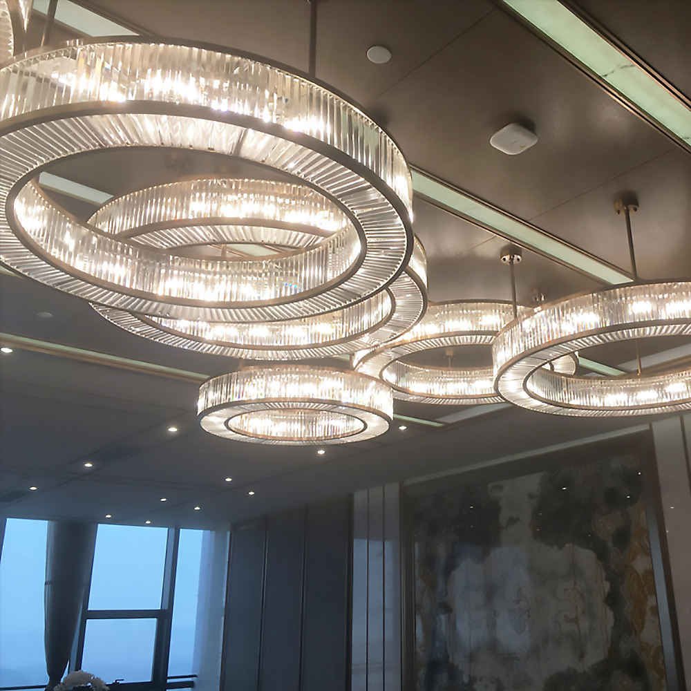 Round ceiling crystal chandelier, K9 crystal