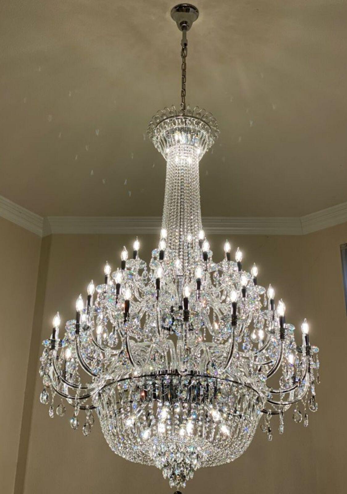 Extra Large European-style Multi-layers Candle Luxury Crystal Chandelier Gold Art Foyer/Staircase Decorative Light Fixture - view 22