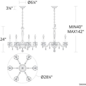 Sienna Marco 6-light chandelier 24" - view 7