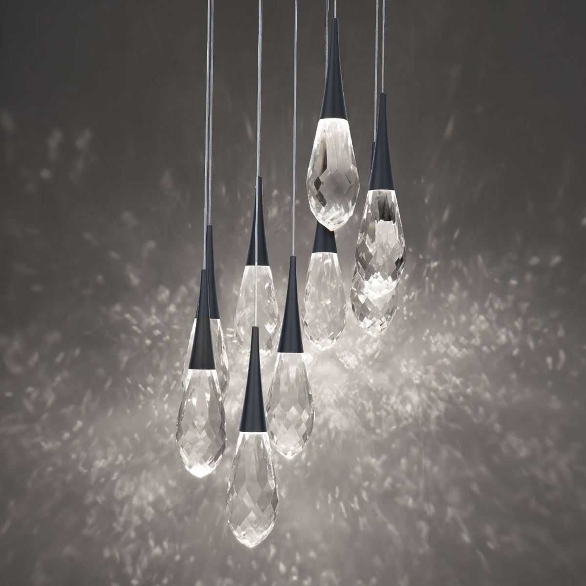 Hibiscus LED Multi Light Pendant Light in Detail.