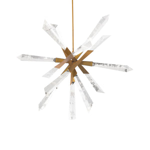 Solitude LED Pendant Light in Aged Brass (Small).