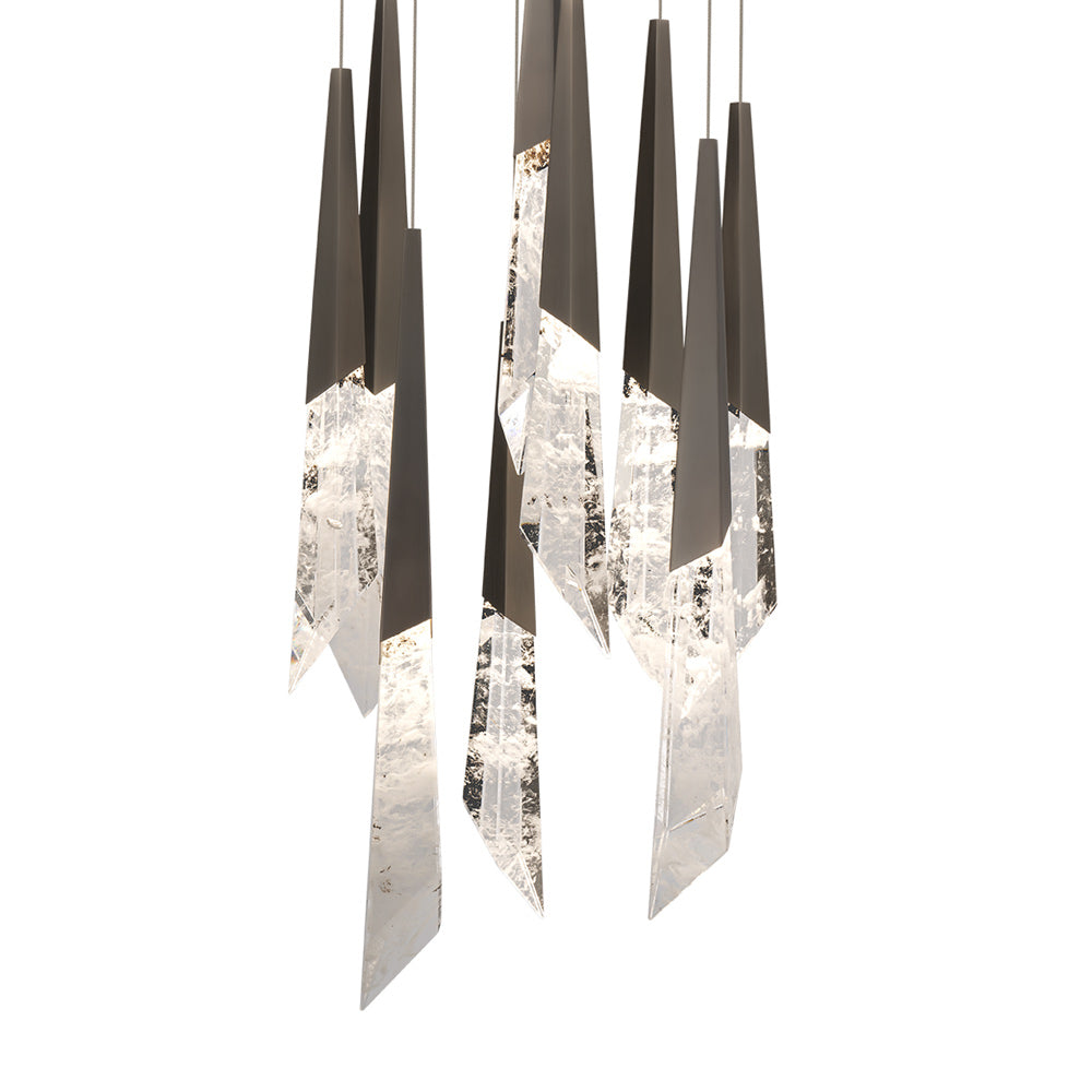 Solitude Round LED Multi Chandelier in Detail.