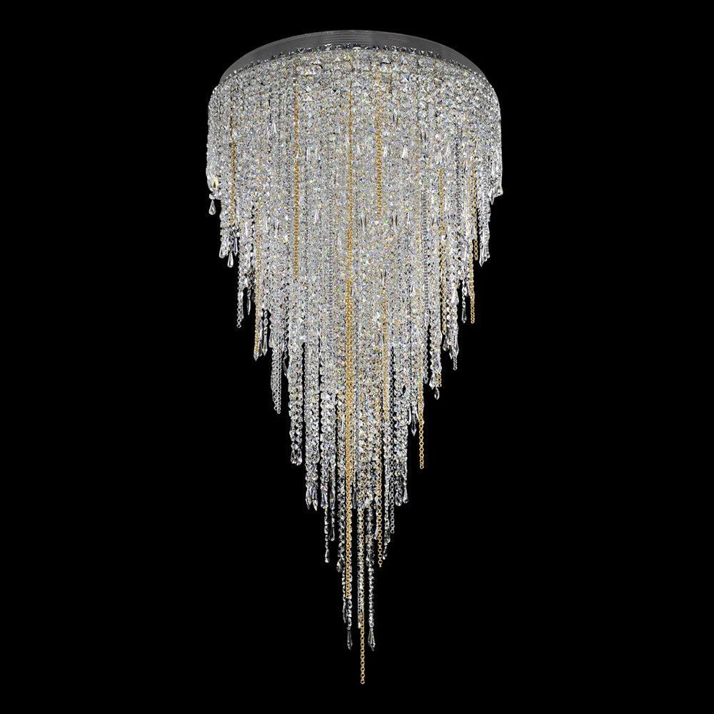 Modern Light Luxury Crystal Tassel Chandelier for Staircase/Living Room - view 2